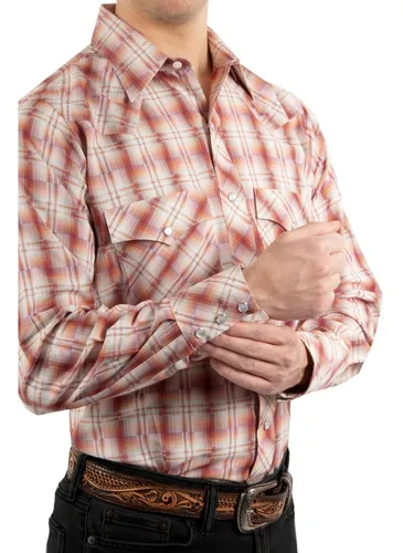 Camisa Vaquera Mariscal Con Cuadros Slim Fit Para Hombre Cuotas