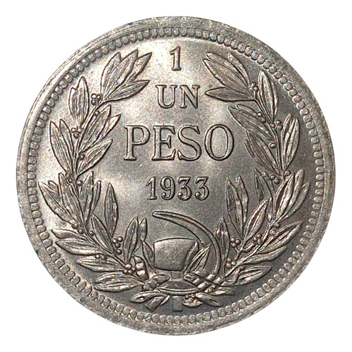 Moneda 1 Peso Chileno Año 1933 Original En Excelente Estado (Usado)