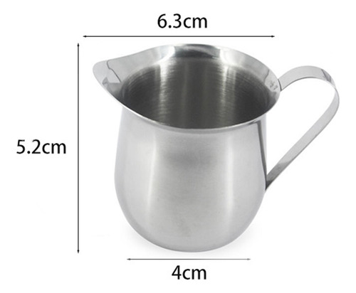 Jarra De Crema De Acero Inoxidable De 3 Oz