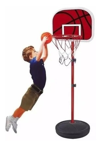 Imagem 3 de 8 de Cesta De Basquete Infantil Bola Bomba Rede Até 2,02m Dm Toys