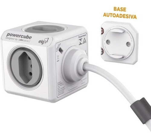 Adaptador Benjamim Múltiplo Powercube Pwc-x4u/3m Bivolt Elg