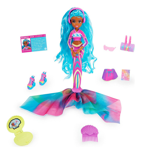 Muñeca Oceanna Deluxe   De Sirena Y Accesorios Con Cola  Nsn