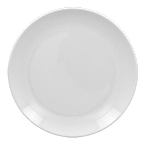 Set De 12 Plato Redondo Porcelana Blanco 24cm Orion Rak