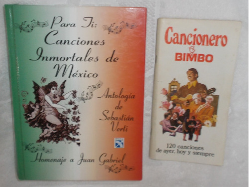 2 Libros, Canciones Inmortales De Mexico, Cancionero Bimbo