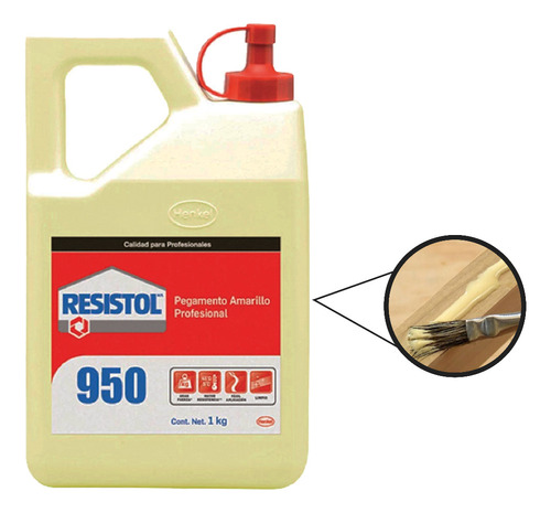 Resistol 950, Pegamento Amarillo Profesional, 1 Kg