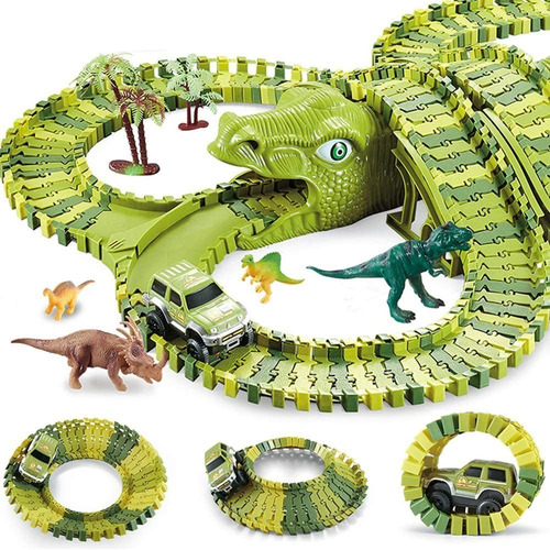 Pista De Carreras Flexible Dinosaurios 216 Piezas | Envío gratis Pista De Carreras Flexible Dinosaurios 216 Piezas | Envío gratis