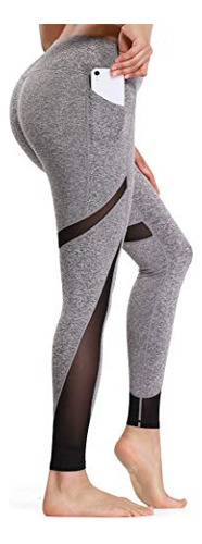 Along Fit Soft Mesh Yoga Pantalones Con Patas T8t5e