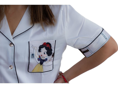 Imagen 2 de 6 de Pijamas Para Mujer De Seda Cómodo Ropa Princesas Para Dormir