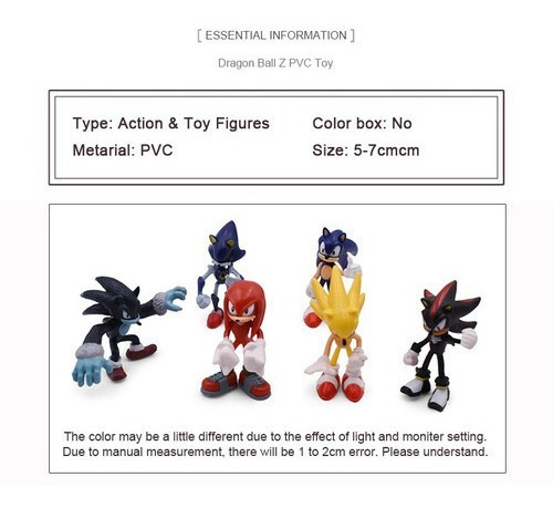 Figuras Sónicas Para Niños, Juguetes De Figuras De Anime 12