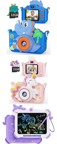 Tableta De Escritura Lcd Unicornio Para Niños Y Dinosaurios,