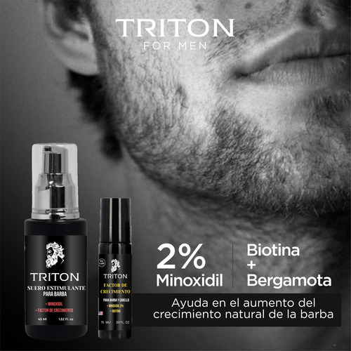 Balsamo De Crecimiento Para Barba Y Bigote Minoxidil Bergamo
