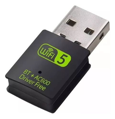 Adaptador Receptor Usb 2 En 1 Wifi Bluetooth 5.0 600mbp 5ghz