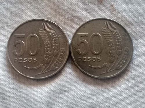Lotes De Monedas Uruguay, 50 Pesos 1970