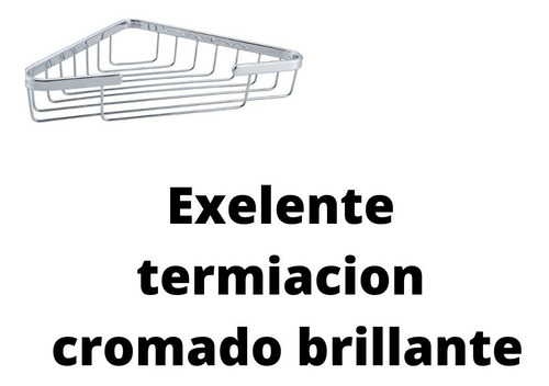 Imagen 4 de 10 de Jabonera Esquinera Metal Cromada Estante