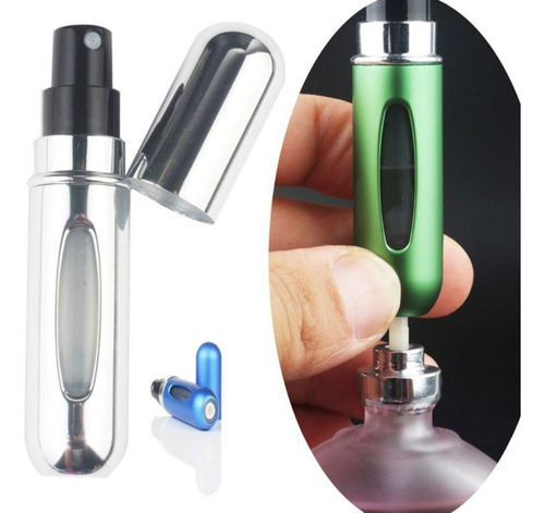 Perfumero Metálico Recargable 5ml Spray,reutilizable Dorado