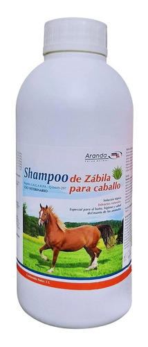 Shampoo De Zábila Para Caballo 1 Litro