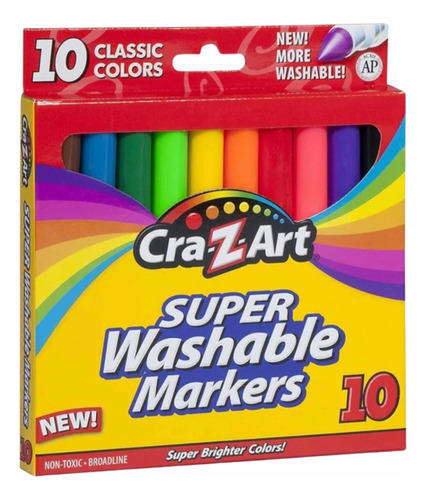 Cra-z-art Marcadores Lavables Multicolor Caja 10pz