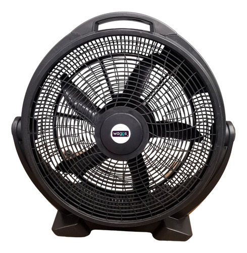 Ventilador De Piso Semi Industrial Turbo Negro Con 5 Palas