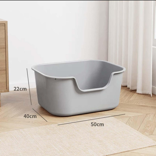 Caja De Arena Para Gatos Pet Bedpan Caja De Arena Gris