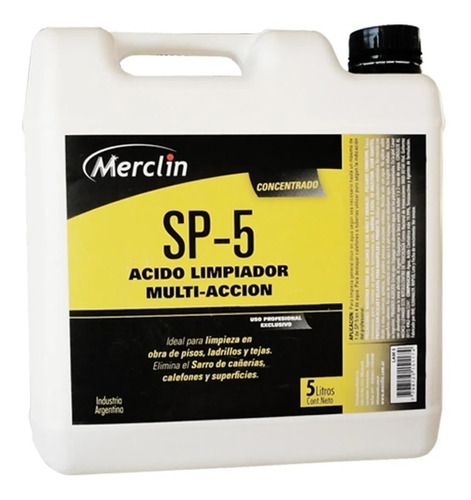 Limpiador Acido Muriático Piscina Ladrillo Piso Sp5 5 Lts