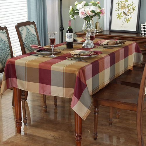 14 Clasico Manteles Para Mesa Rectangular 130 Cm De Cuadros