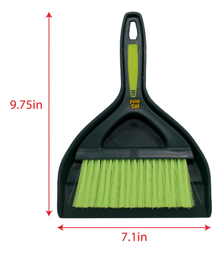 Juego De Mini Recogedor Y Cepillo Portátil Verde