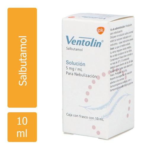 Ventolin Solución 5mg/ml Caja Con Frasco Con 10ml