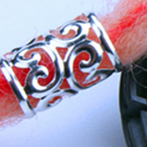 100 Anillos Para El Cabello Con Trenzas, Cuentas De De Plata