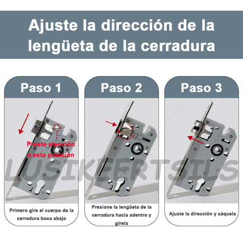 Lusikeertsils Cerradura Chapa Manija Para Puerta Recamara O