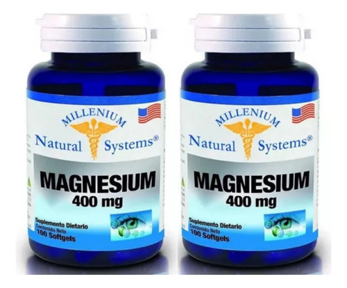 X2 Magnesio 400mg X100 Softgels Mag - Unidad a $356