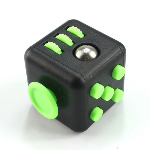 Fidget Cube Cubo Anti Estres Negro Y Verde Envio Gratis