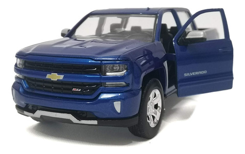 Motormax Bl  Chevrolet Silverado  Lt Z71 Crew Cab Blue 1/27.