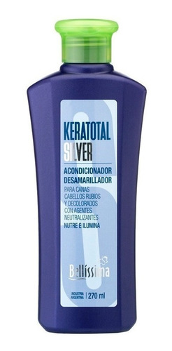 Acondicionador Matizador Keratotal Silver Bellissima 270 Ml