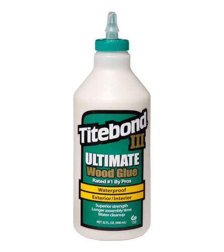 Cola Para Madera Titebond Verde Ultimate Iii Qt 32 Oz 946 Ml