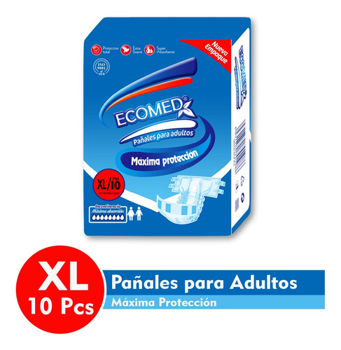 Pañales Para Adultos Incontinencia Talla Xl. Paquete X 10