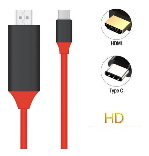 Cable Hdmi Con Conector Tipo C - Proyecta El Contenido Al Tv