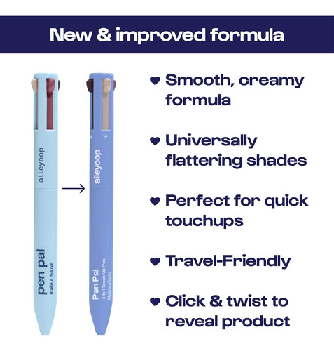 Alleyoop Pen Pal Touch-up Lápiz De Maquillaje 4 En 1, Make A