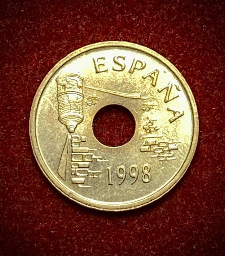 Moneda 25 Pesetas España 1998 Km 990 Ceuta (Usado)