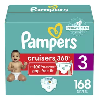 Pañales Talla 3, 168 Unidades Pampers Pull On Cruisers