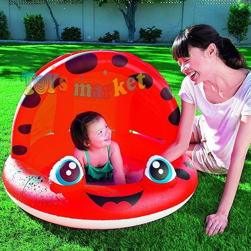 Pileta Con Techo Uv Y Piso Inflable Bebe Pelotero Bestway