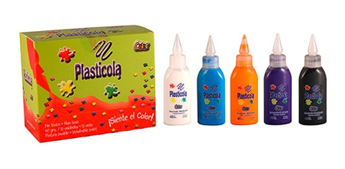 Adhesivo Color 40gr Plasticola® Caja X 12 Colores Surtidos