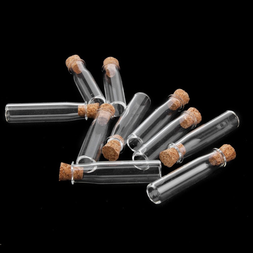 . 20pcs Mini Botella De Cristal Forma Tubo Bombilla Wish Y