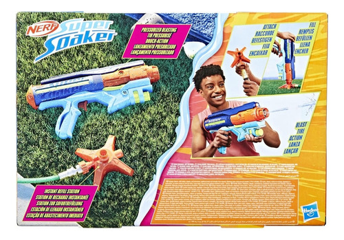 Nerf Super Soaker Lanzador De Agua Power Drench +8 Años