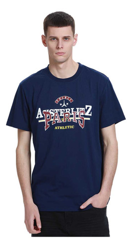 Polera Hombre Print Azul Marino Fashion's Park