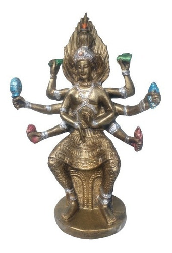 Hermosa Diosa Kali Hindú 26cm, Figura Resina Decorativa 