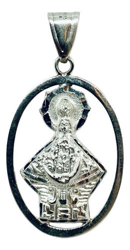 Medalla De La Virgen De Zapopan En Aro (deperlá Plata)