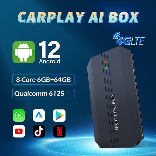 Carplay Box Android 12 Sistema De Entrenamiento 4g+64g