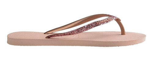 Ojotas Havaianas Natación Mujer Slim Glitter Rosa Ras