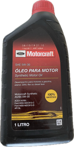 Oleo Motor Motorcraft Vencido Sae 5w30 Sintético Api Sl