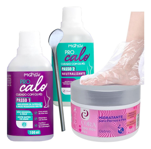 Kit Pro Calo Amolecedor De Calos E Cutículas + 100 Botinhas